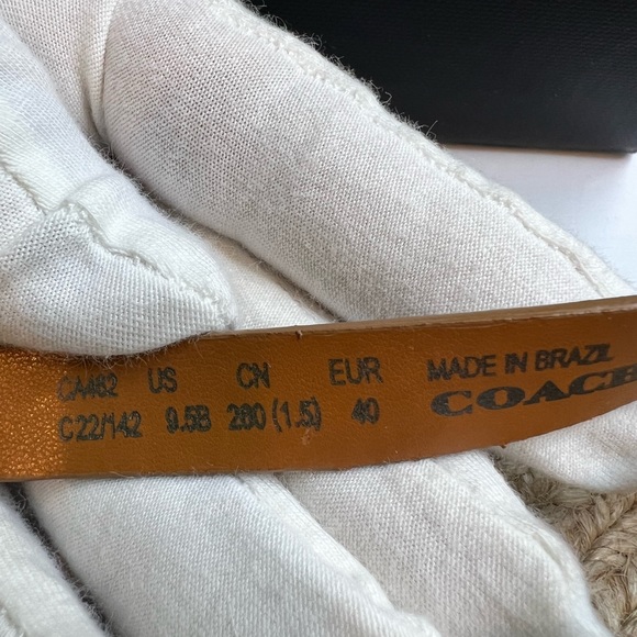 COACH LADIES SANDALS, “GRACEY LEATHER,” “PENNY COLOR” (camel) SIZE 9.5 - Picture 8 of 16